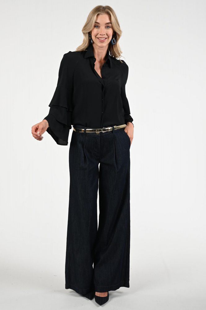 Luisa Cerano 228583-2179 Blouse driekwart mouw Blauw