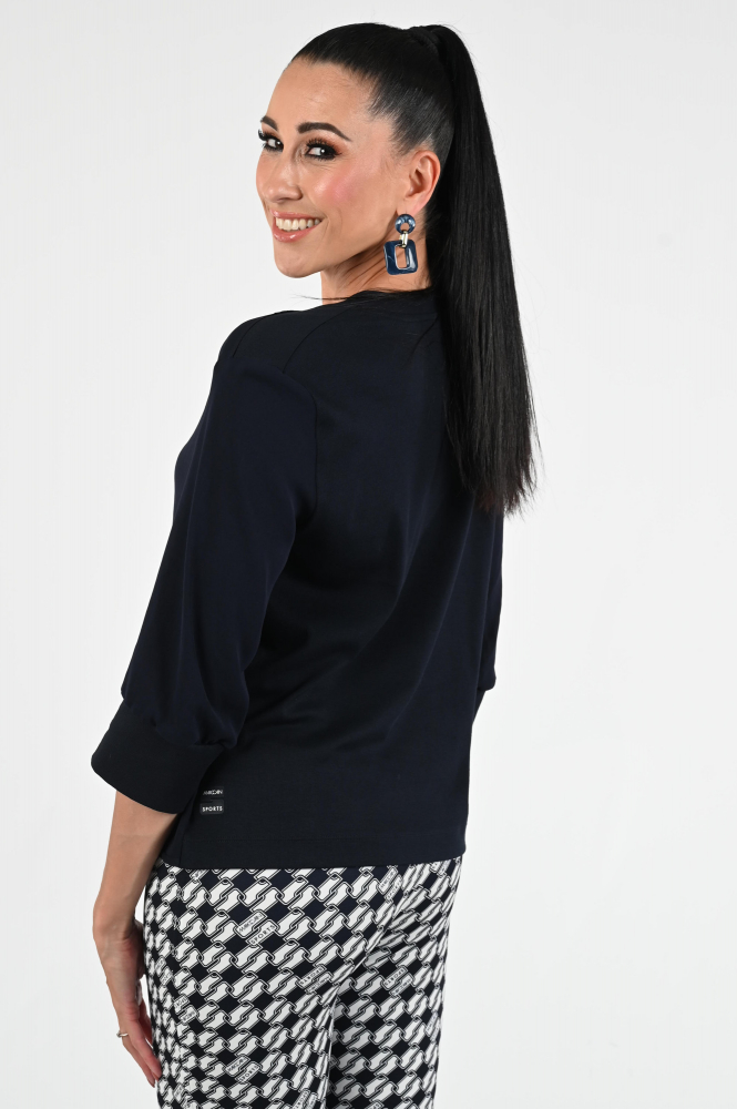 Marc Cain ZS 55.04 J57 Blouse driekwart mouw Blauw