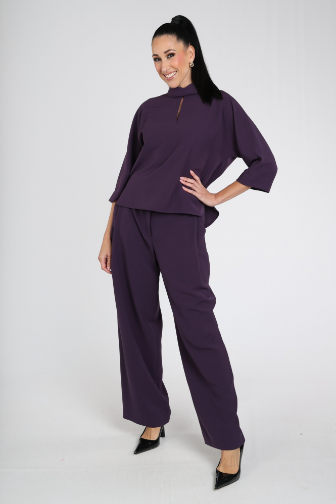 Luisa Cerano 248744-3417 Blouse driekwart mouw Paars