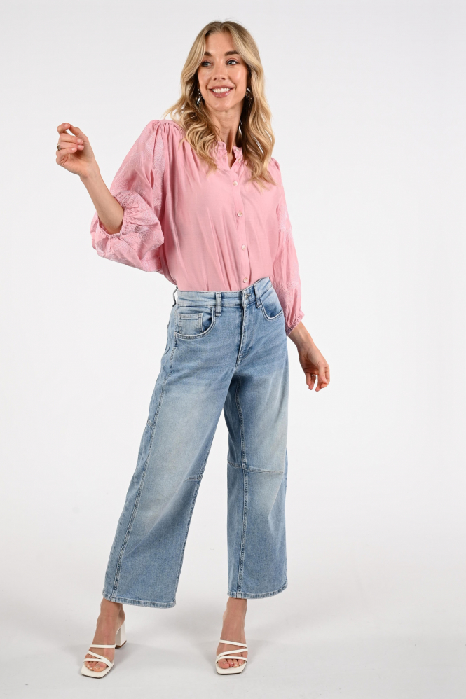 Nukus NKS02176 Blouse driekwart mouw Roze