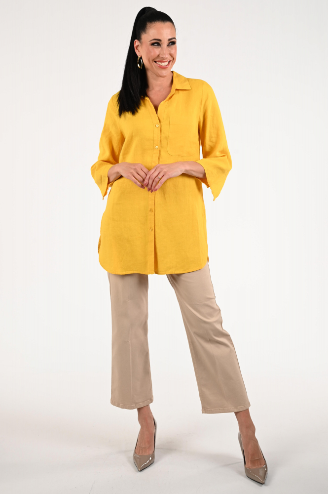 KYRA Mabel Blouse driekwart mouw Geel
