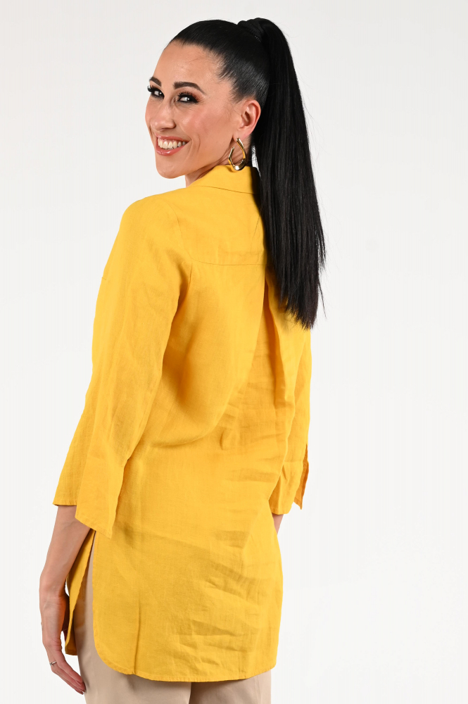 KYRA Mabel Blouse driekwart mouw Geel