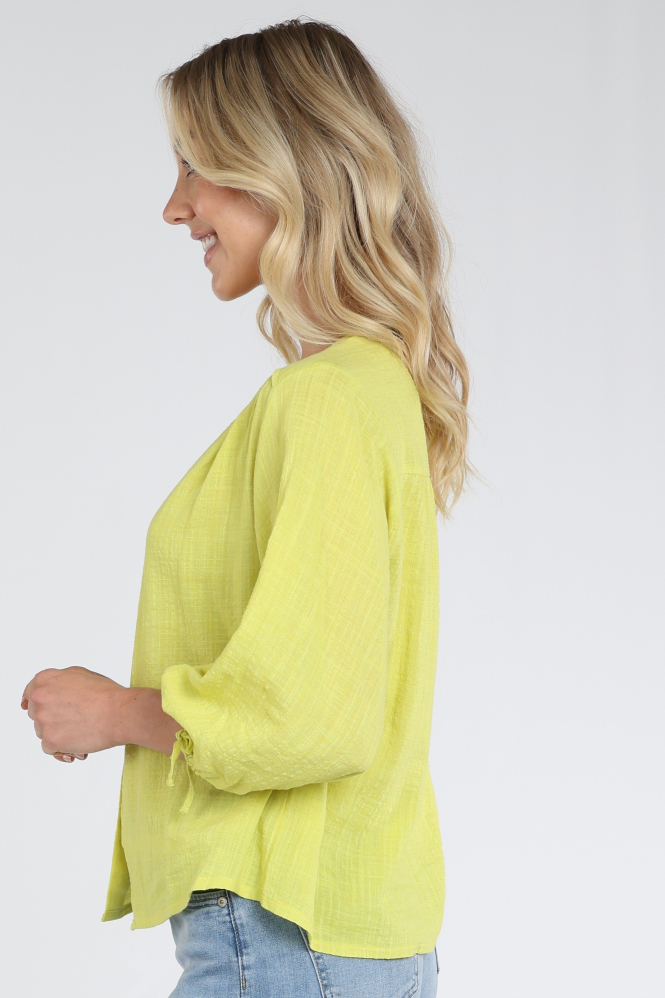 Geisha 63289-20 Blouse driekwart mouw Geel