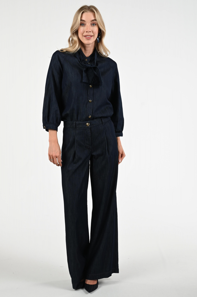 Luisa Cerano 228600-4176 Blouse driekwart mouw Blauw