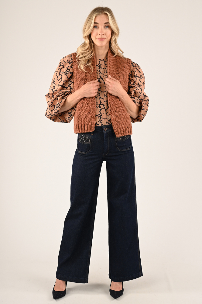 By-Bar zasu anika blouse Blouse driekwart mouw Zwart