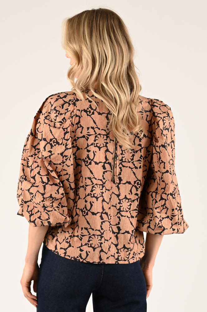 By-Bar zasu anika blouse Blouse driekwart mouw Zwart