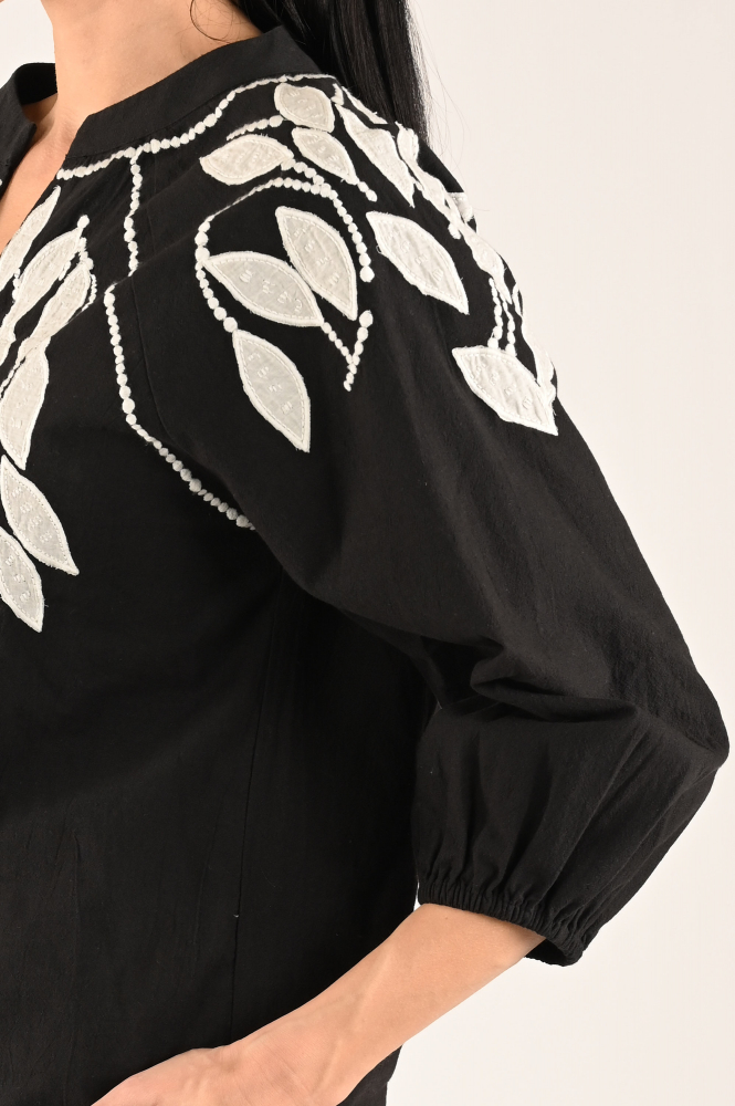 Aimée the label George Blouse driekwart mouw Zwart