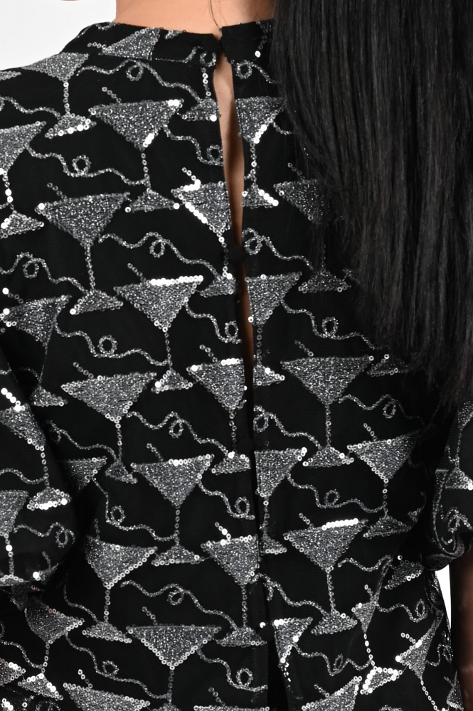 Fabienne Chapot CLTTOP21AW259001 Blouse driekwart mouw Zwart