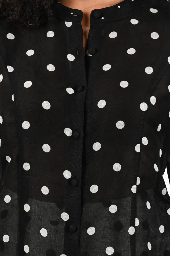 Marc Cain ZG 51.01 W05 Blouse driekwart mouw Zwart