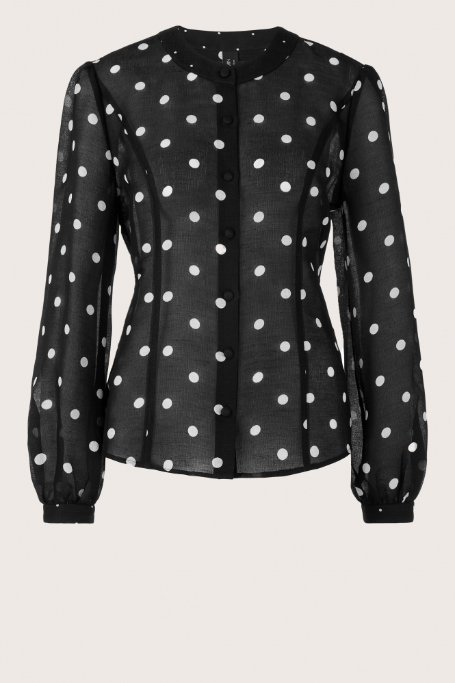 Marc Cain ZG 51.01 W05 Blouse driekwart mouw Zwart