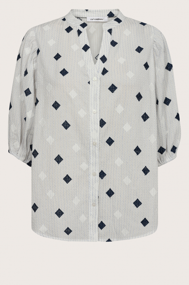 Co'couture 35579 Blouse driekwart mouw Wit