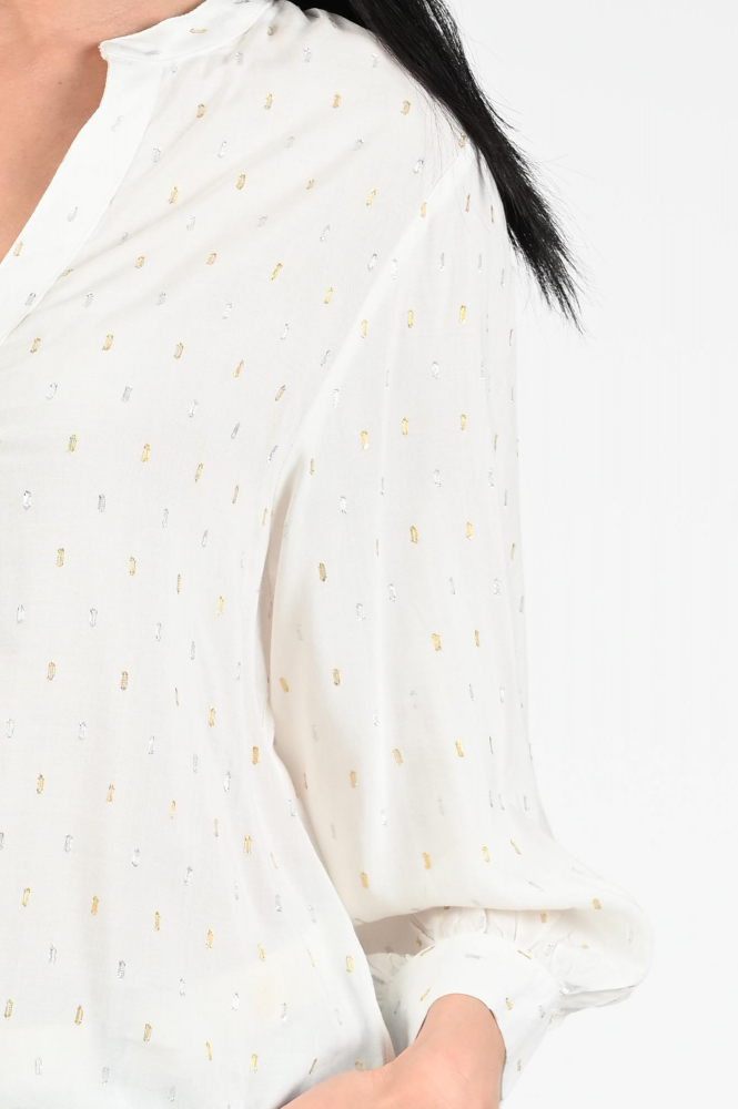 Smashed Lemon 25133 Blouse driekwart mouw Wit