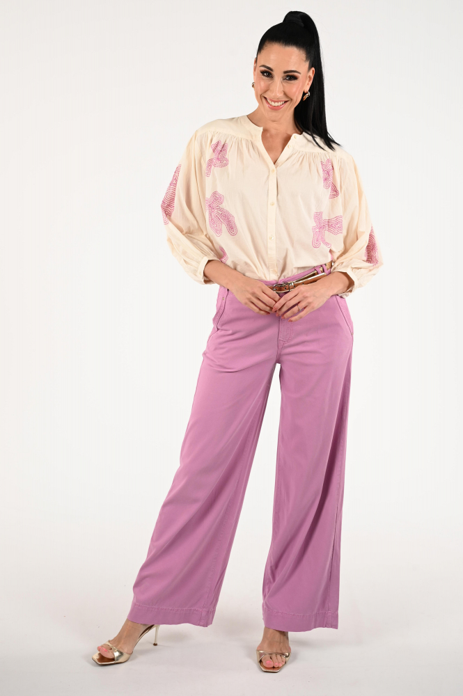 Summum 2s2925-11624 Blouse driekwart mouw Beige