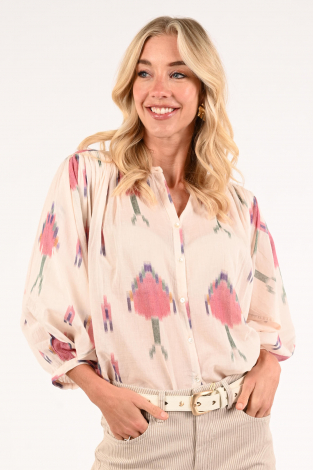By-Bar becky ikat blouse Beige