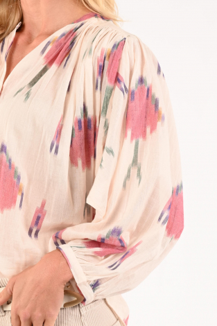 By-Bar becky ikat blouse Beige