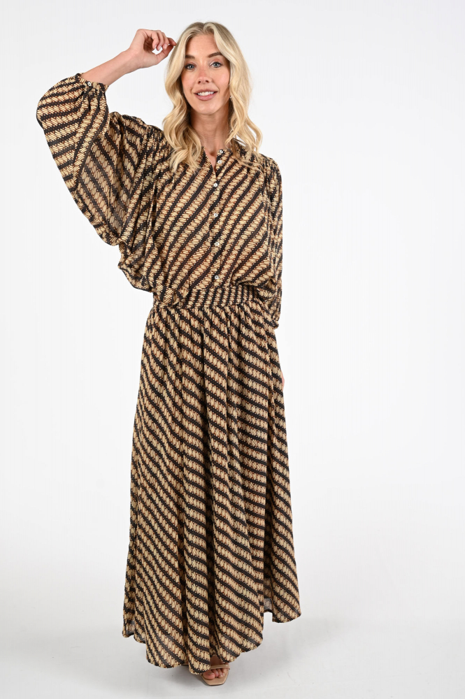 By-Bar 26112062 Blouse driekwart mouw Beige