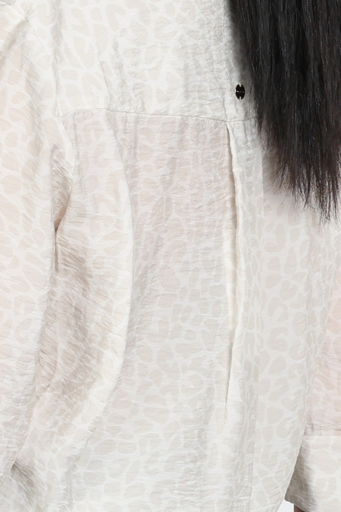 Marc Cain AC 51.43 W58 Blouse driekwart mouw Beige