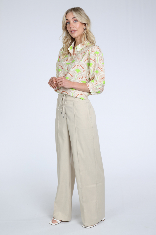 Geisha 63222-20 Blouse driekwart mouw Bruin