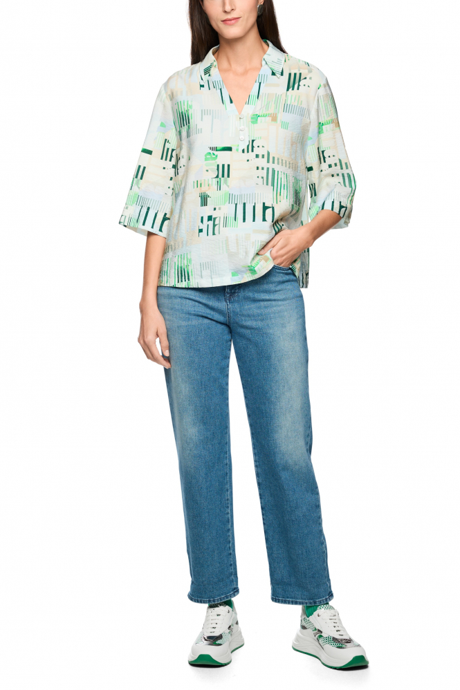 Marc Cain AS 51.10 W14 Blouse driekwart mouw Groen