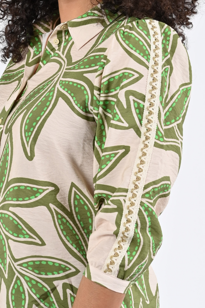Geisha 63449-20 Blouse driekwart mouw Groen
