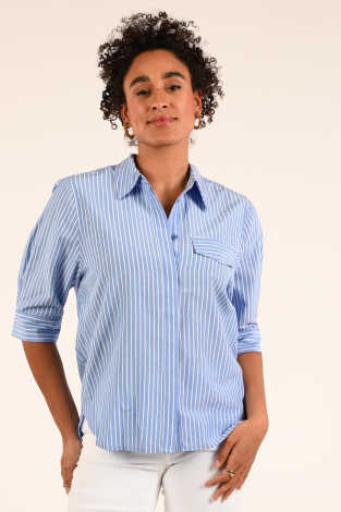 Co'couture Tea stripe shirt Blauw