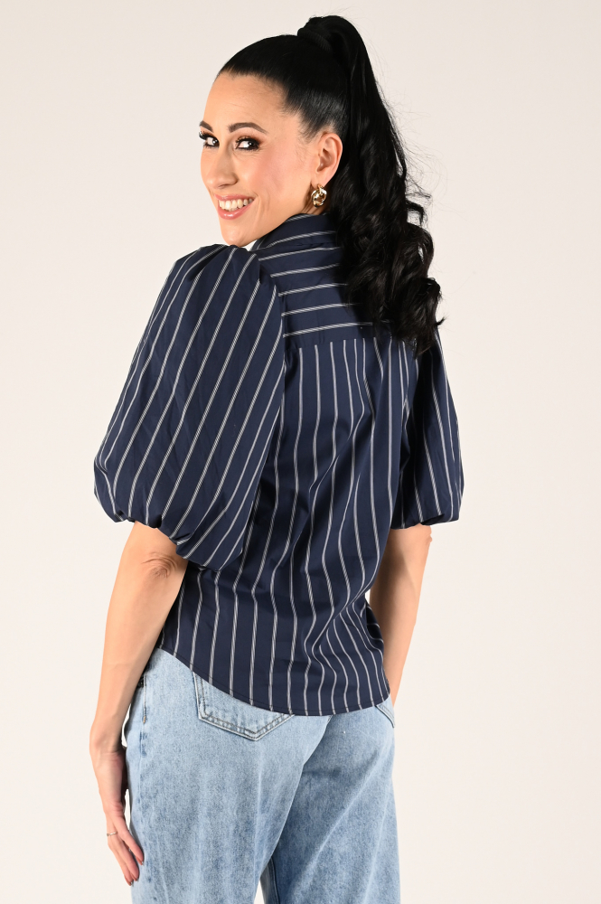 Co'couture 35543 Blouse driekwart mouw Blauw