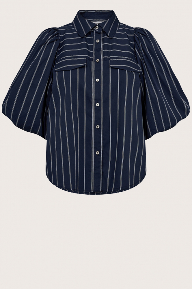 Co'couture 35543 Blouse driekwart mouw Blauw