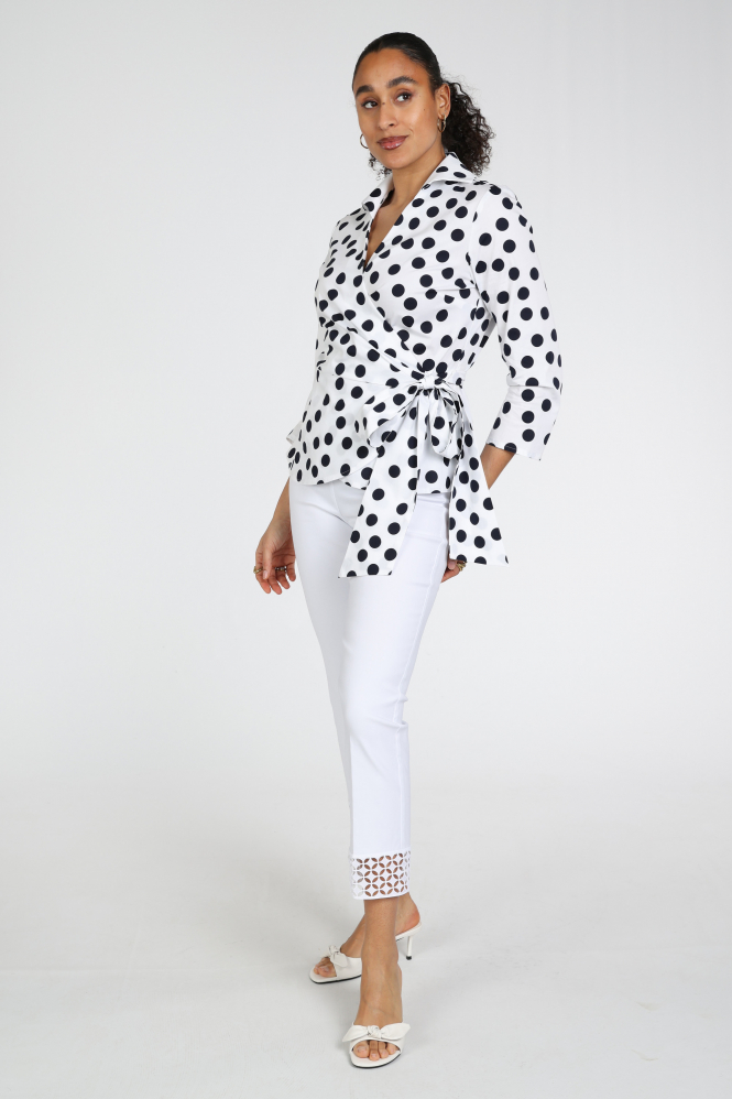 Joseph Ribkoff 261118 Blouse driekwart mouw Blauw