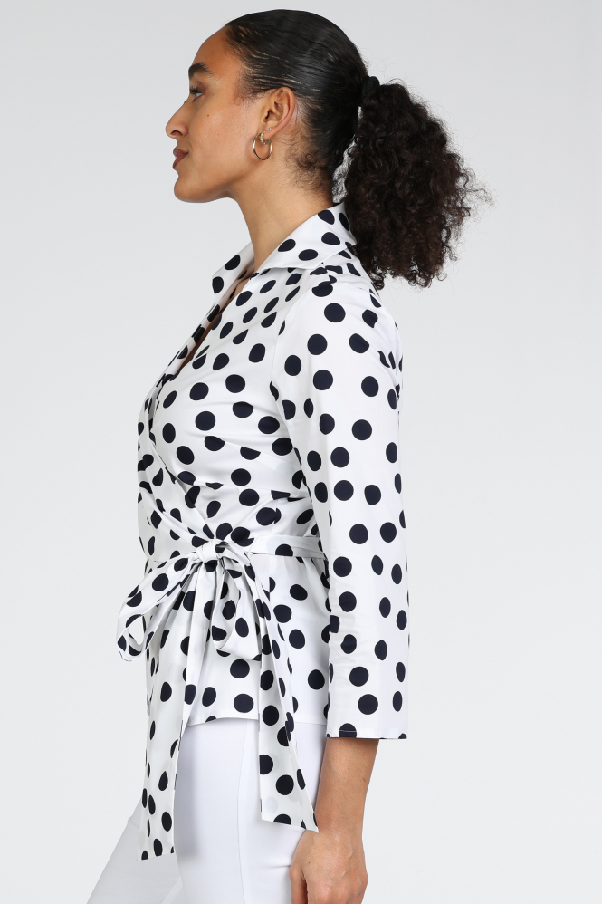 Joseph Ribkoff 261118 Blouse driekwart mouw Blauw