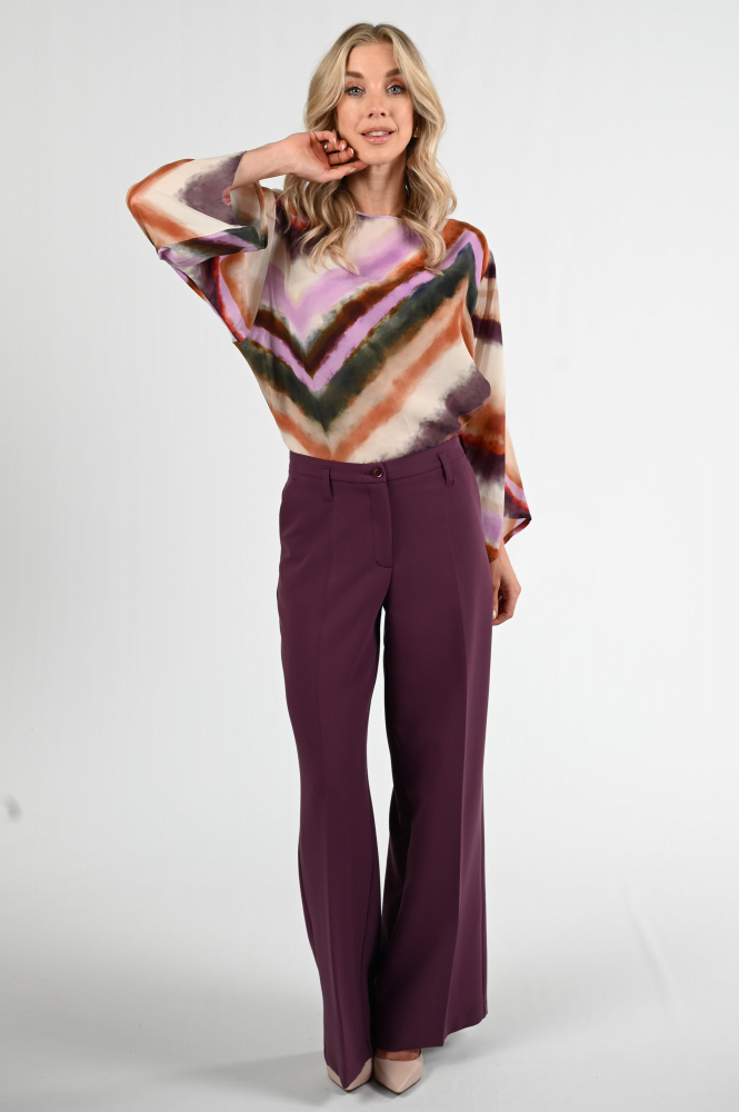 Summum 2s3359-12272 Blouse driekwart mouw Paars