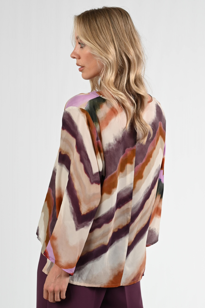 Summum 2s3359-12272 Blouse driekwart mouw Paars