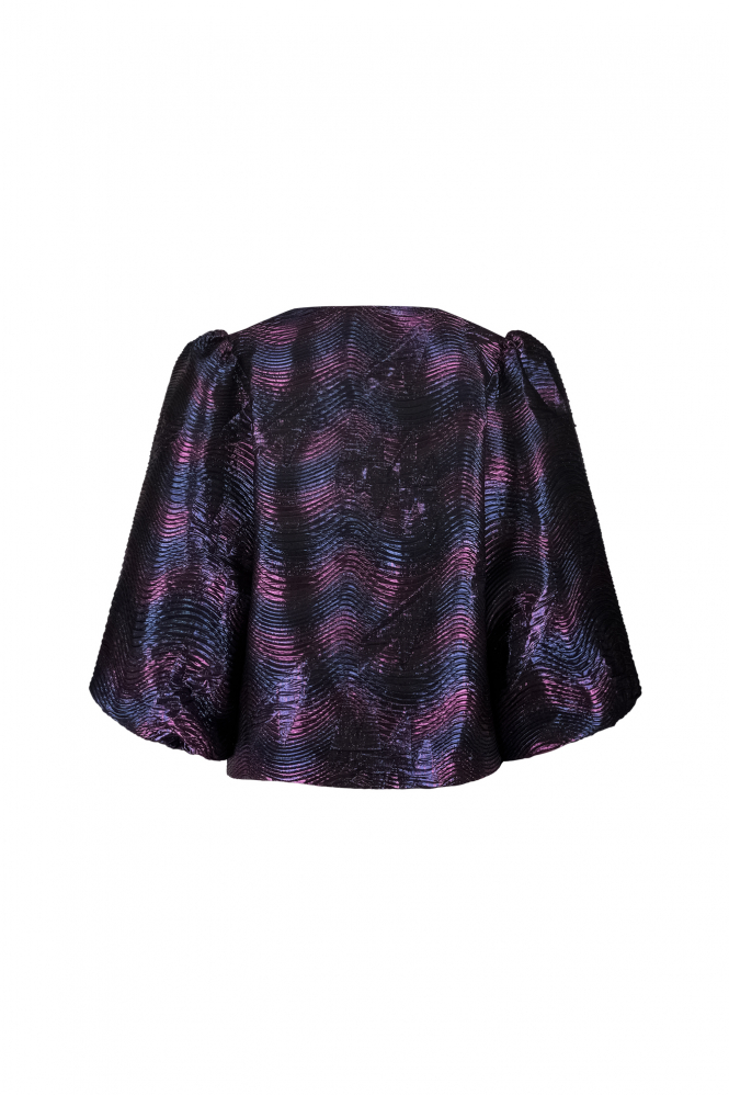 Studio Anneloes Eliza wave top Blouse driekwart mouw Rood