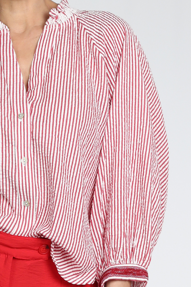 Pom Amsterdam SP9585 Blouse driekwart mouw Rood