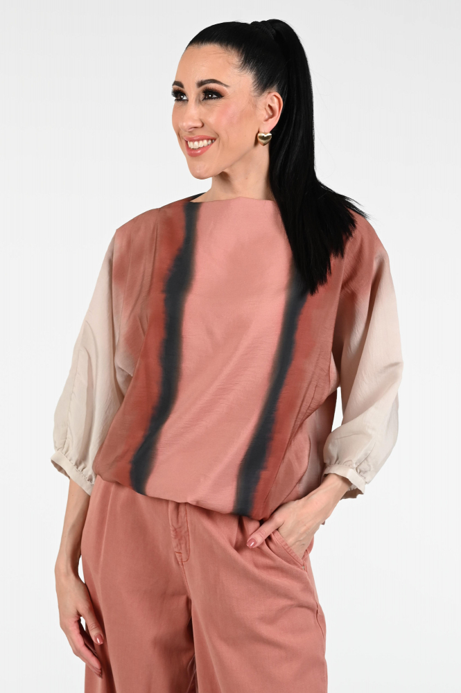 Summum 2s3279-12179 Blouse driekwart mouw Roze