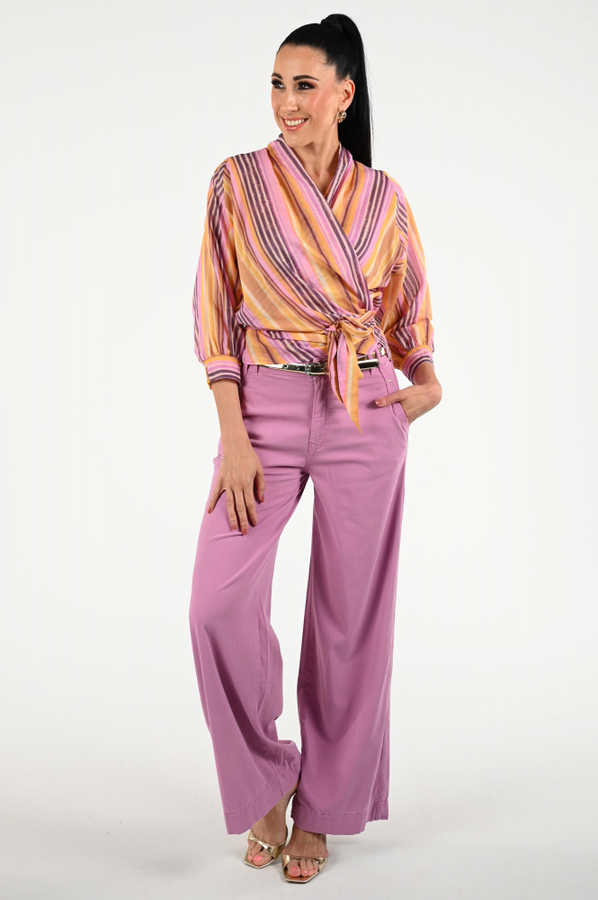 Summum 2s3301-12230 Blouse driekwart mouw Roze