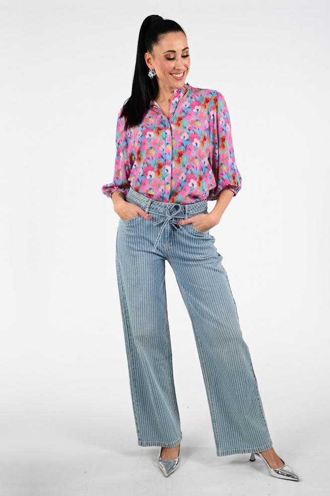 Geisha 63203-20 Blouse driekwart mouw Roze