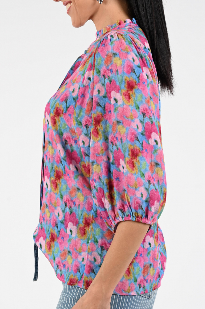 Geisha 63203-20 Blouse driekwart mouw Roze