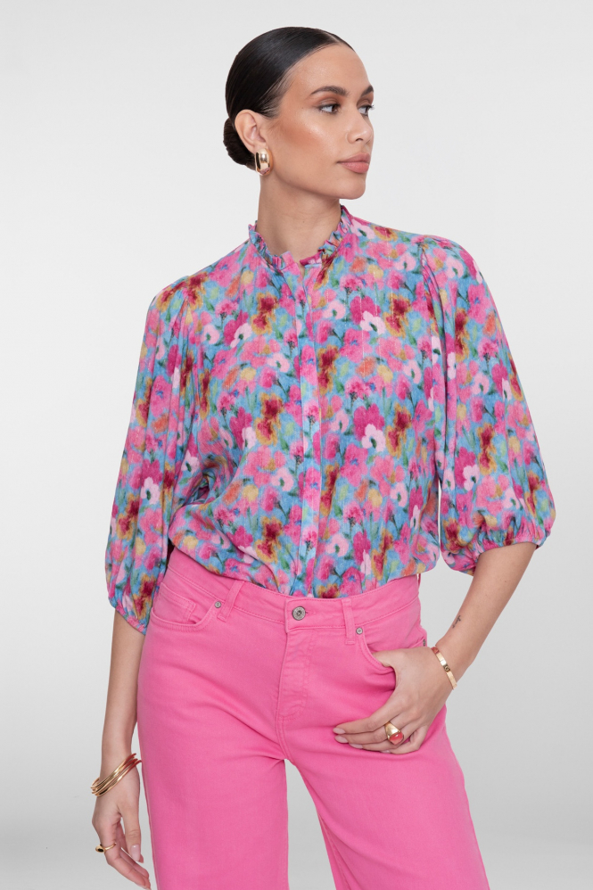 Geisha 63203-20 Blouse driekwart mouw Roze