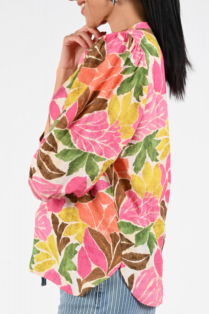 Geisha 63283-20 Blouse driekwart mouw Roze