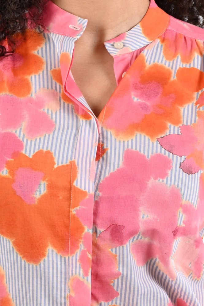 Geisha 63488-20 Blouse driekwart mouw Roze