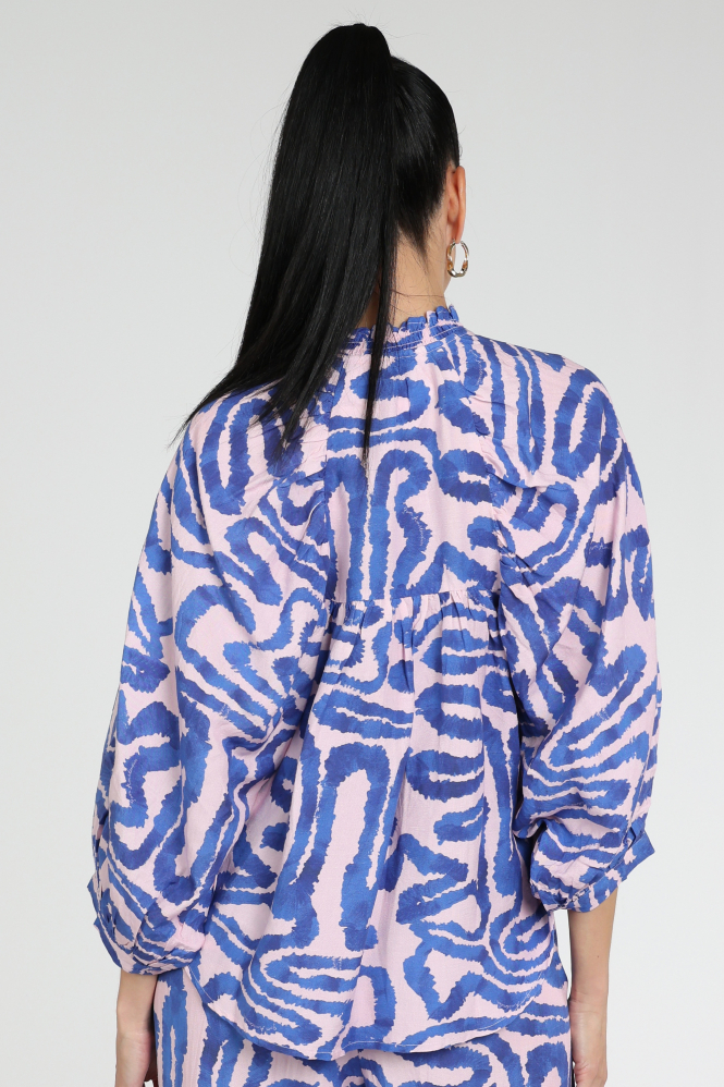 Pom Amsterdam SP9549 Blouse driekwart mouw Roze