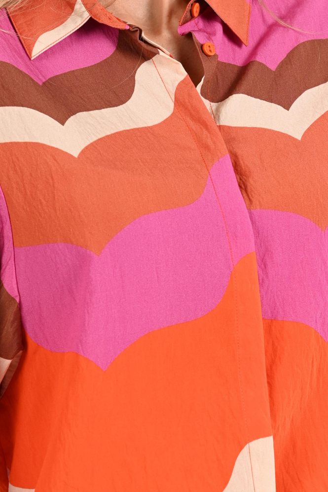 Geisha 63216-20 Blouse driekwart mouw Oranje