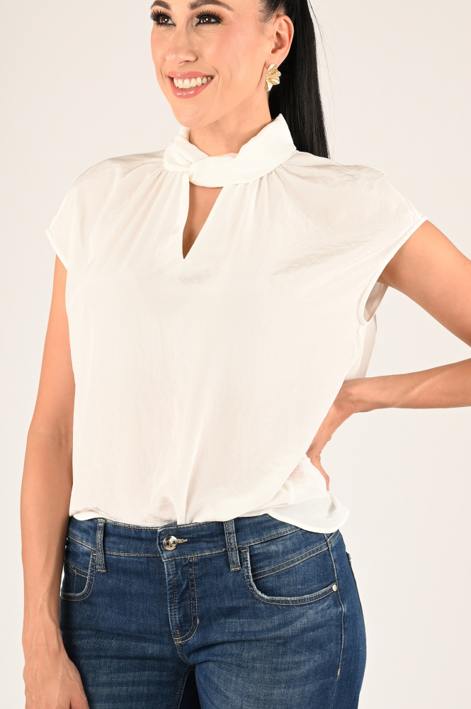 Luisa Cerano 208471-3597 Blouse mouwloos Wit