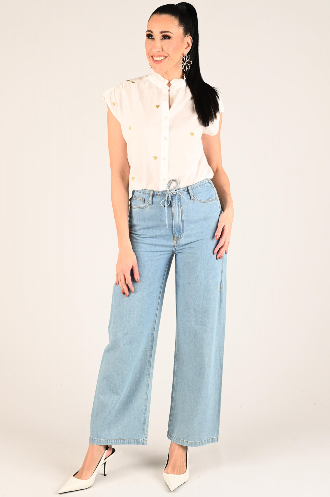 Geisha 53341-81 Blouse mouwloos Wit