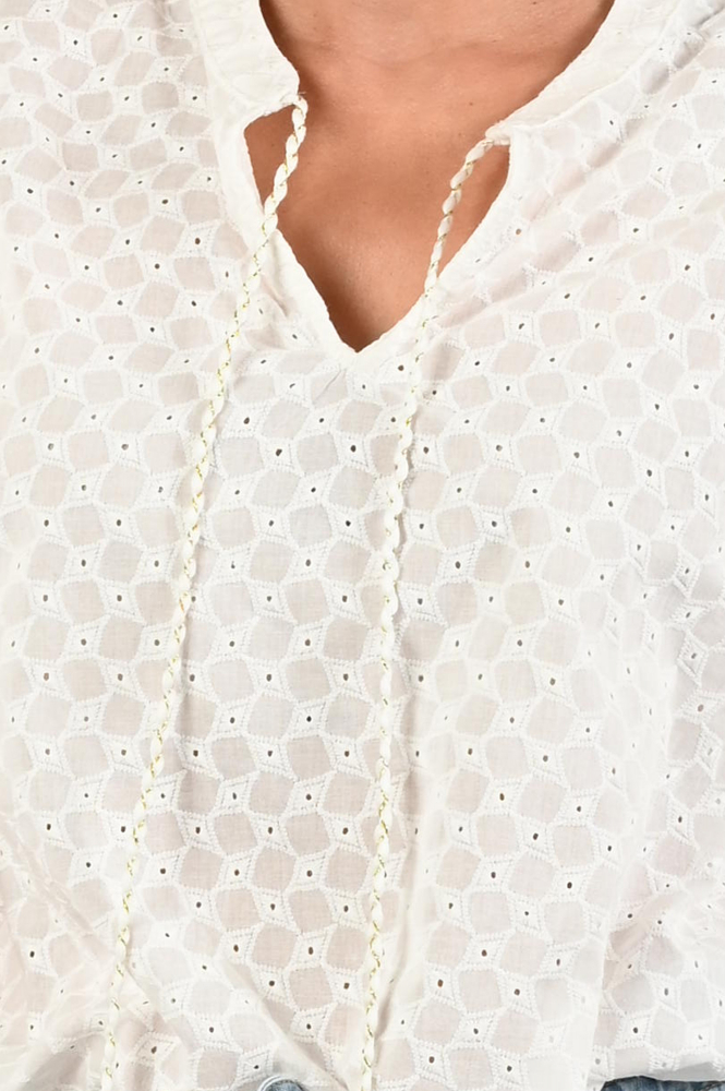 Geisha 53346-26 Blouse mouwloos Wit