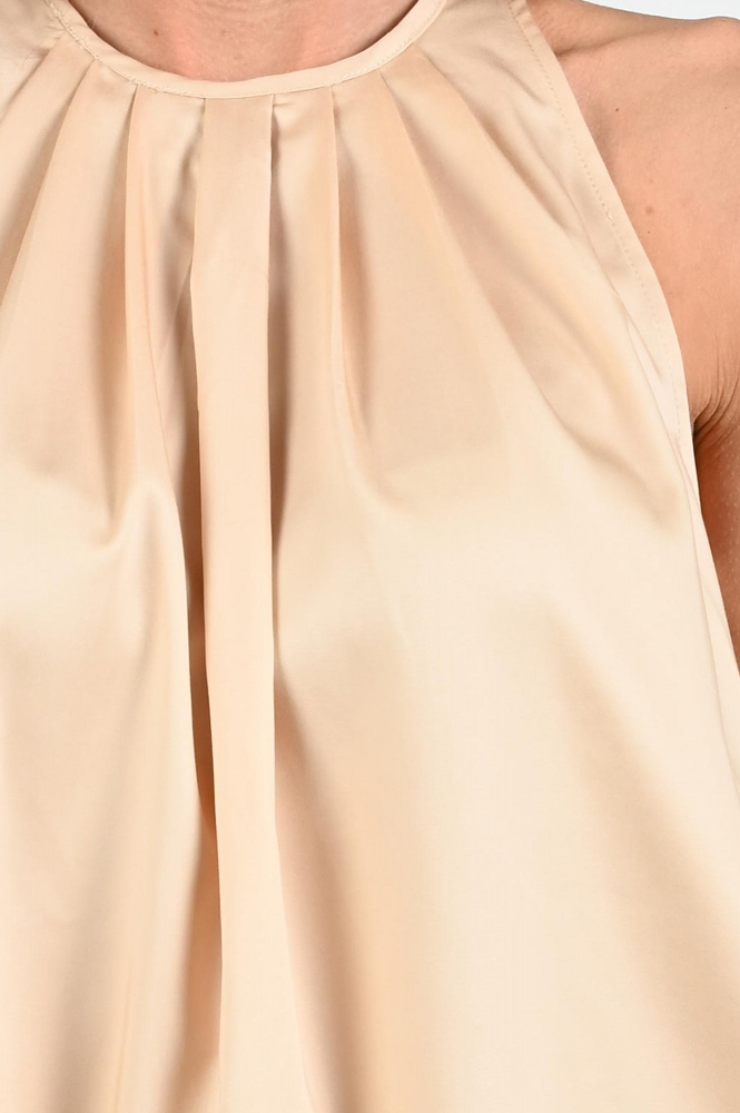 Aimée the label Selmy Blouse mouwloos Beige