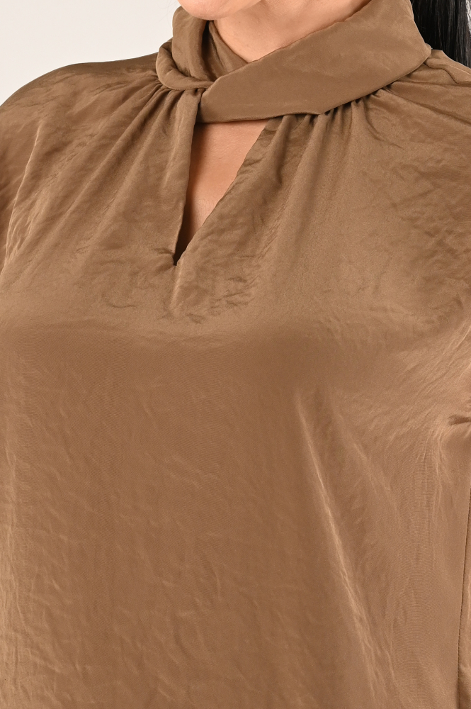Luisa Cerano 208471-3597 Blouse mouwloos Bruin