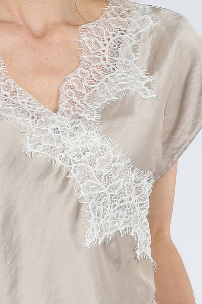 Co'couture 45167 Blouse mouwloos Beige