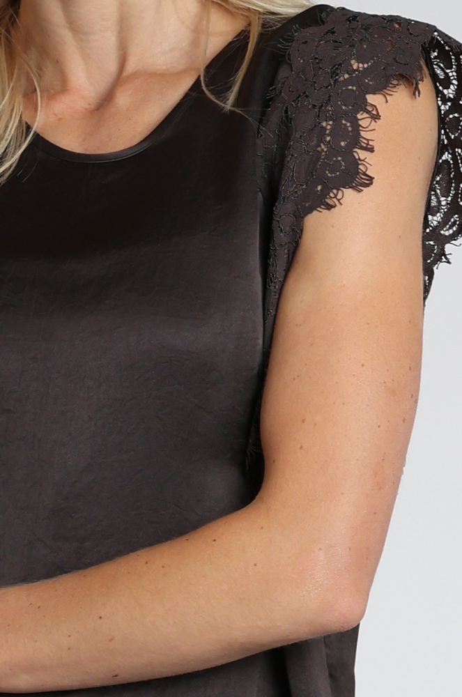 Summum 2s3542-12493 Blouse mouwloos Bruin