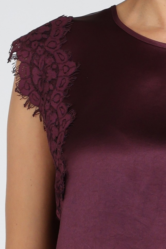 Summum 2s3542-12493 Blouse mouwloos Rood